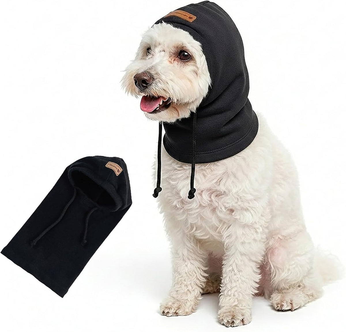 Adjustable Dog Hood Snood with Drawstring – S–L