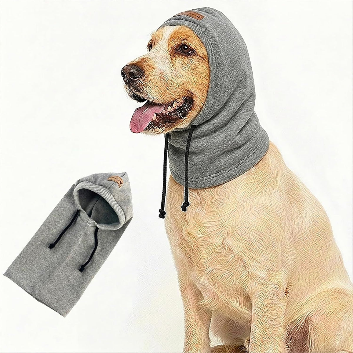 Adjustable Dog Hood Snood with Drawstring – S–L