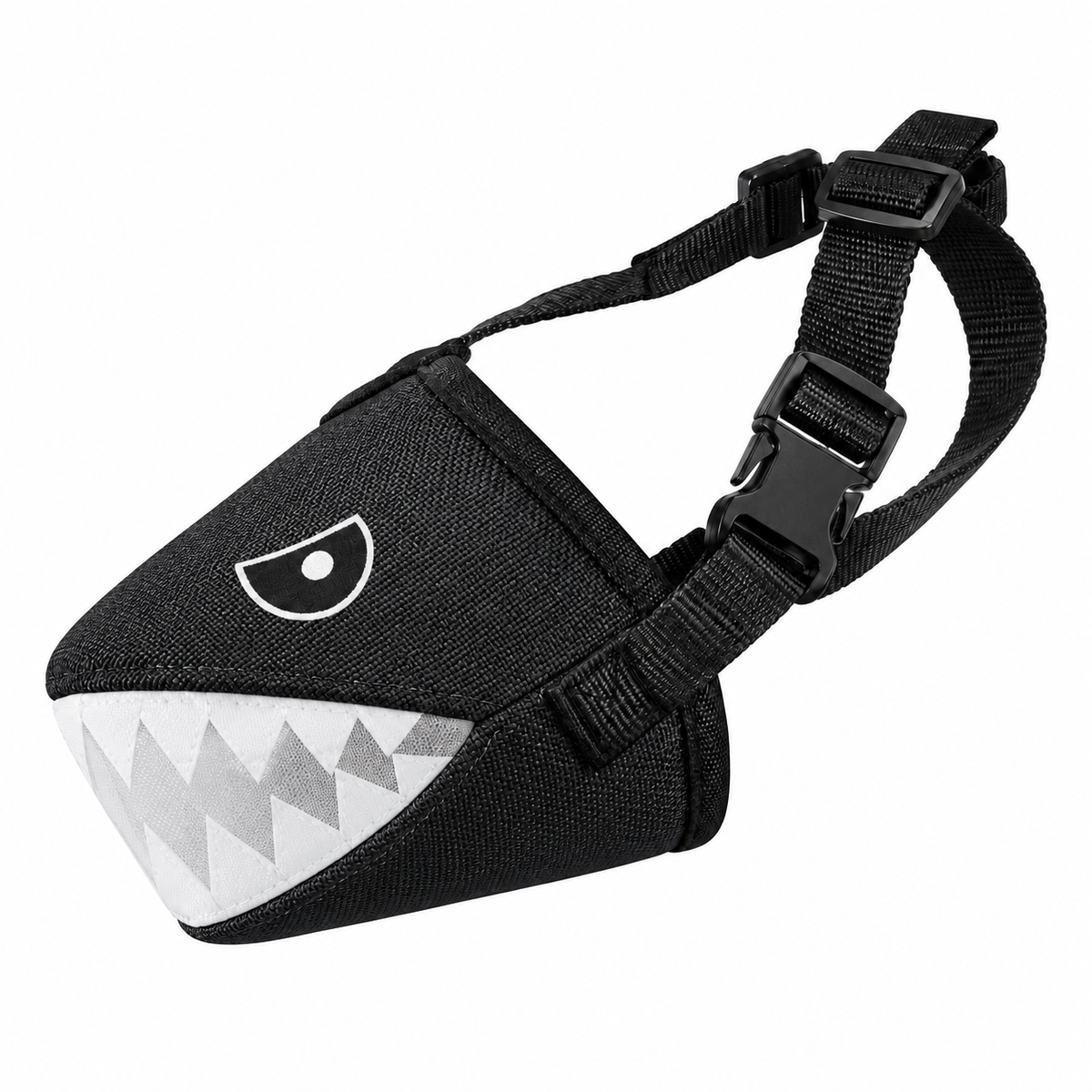 Shark Design Adjustable Soft Dog Muzzle – S–XL